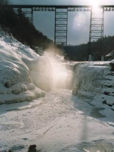 A Winter Afternoon at the Upper Falls in Letchworth